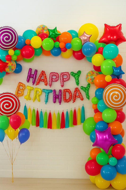 Candy Happy Birthday Decoration Theme Set