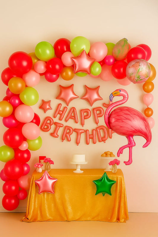 Flamingo Happy Birthday Decoration Theme Set
