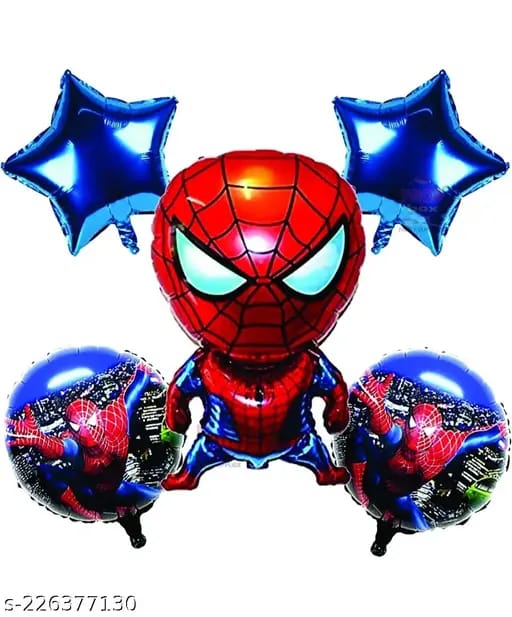 5 Pcs Spiderman Theme For Birthdays and Party Decorations for Kids