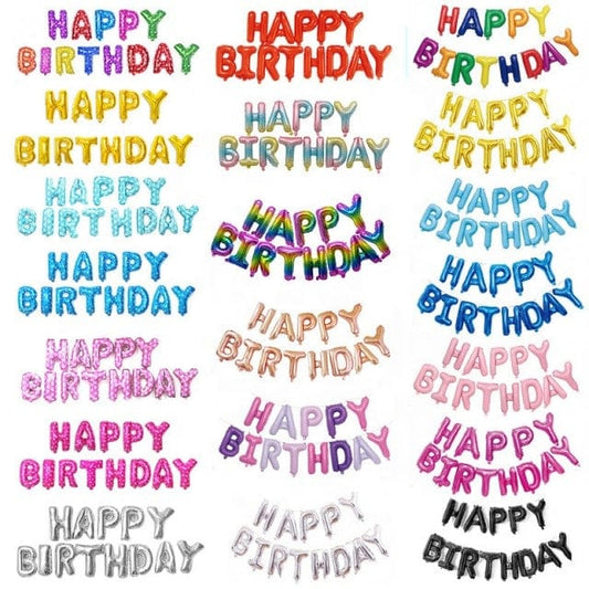13 Pcs Happy Birthday Foil Balloons for Decoration