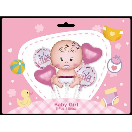 5 Pcs Its a Girl Theme For Baby Shower Decoration